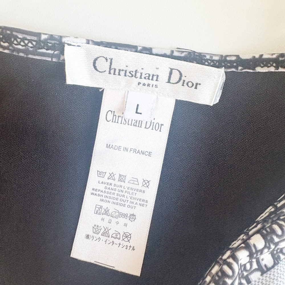 Christian Dior Womens Oblique Monogram Side Tie Luxury Bikini Bottoms Size L - Picture 3 of 6